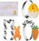 Easter Cookie Cutters, 3 Pieces Carrot Egg Bunny Rabbite Shapes Metal Cookie Cutters Stainless Steel Sets Holiday Themed Baking Kit